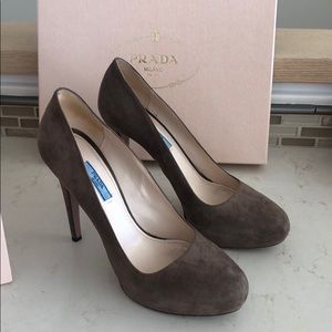 Prada suede heels